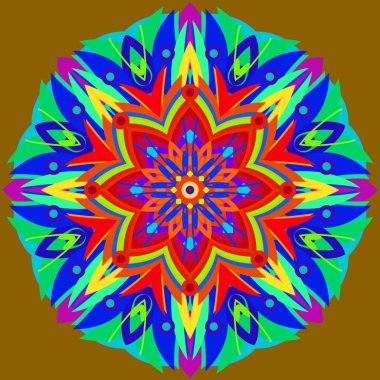 Yeni simetrik soyut mandala. Duvar kağıdı, desen dolgularını, web sayfaları, yüzey dokuları için dekoratif nesne-ebilmek var olmak kullanılmış.