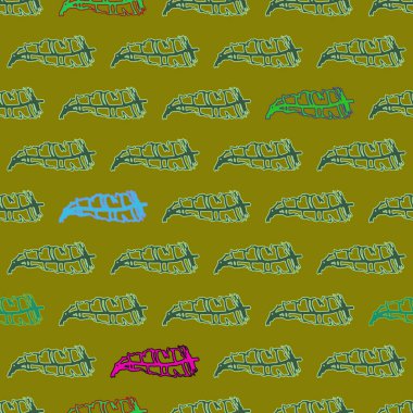 Memphis tarzı zemin ağaç yaprakları 