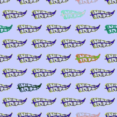 Memphis tarzı zemin ağaç yaprakları 