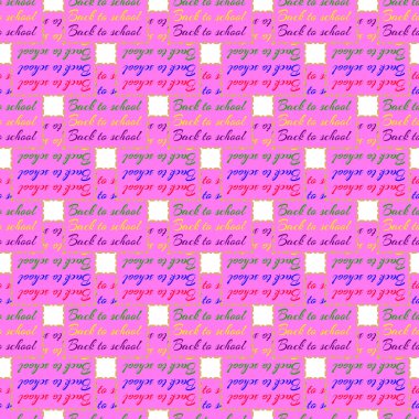 Okul hazırlıkları, arka plan için yeni dikişsiz desen. 