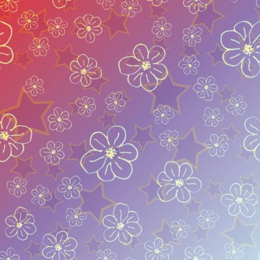 Yeni basit soyut geometrik seamless modeli ile arka plan için çiçekler