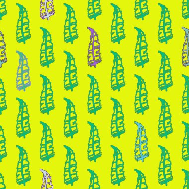 Memphis tarzı zemin ağaç yaprakları 