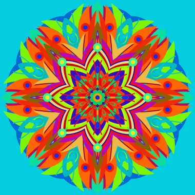 Yeni simetrik soyut mandala. Duvar kağıdı, desen dolgularını, web sayfaları, yüzey dokuları için dekoratif nesne-ebilmek var olmak kullanılmış.