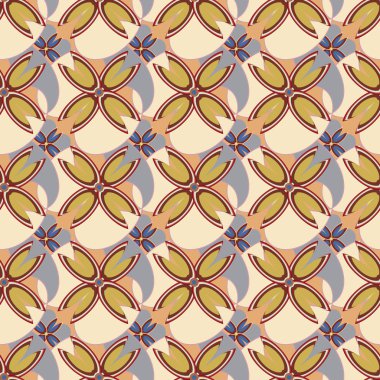 Yeni basit soyut geometrik seamless modeli ile arka plan için çiçekler