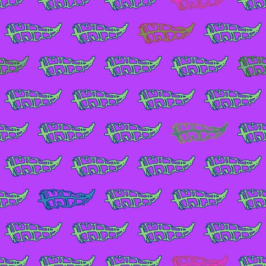 Memphis tarzı zemin ağaç yaprakları 