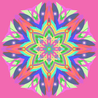 Yeni simetrik soyut mandala. Duvar kağıdı, desen dolgularını, web sayfaları, yüzey dokuları için dekoratif nesne-ebilmek var olmak kullanılmış.