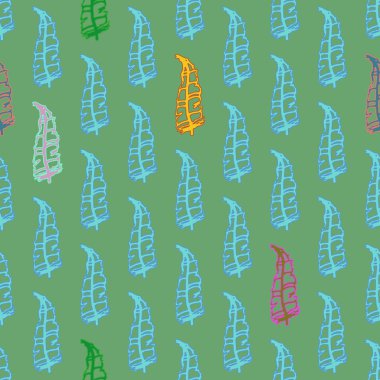 Memphis tarzı zemin ağaç yaprakları 