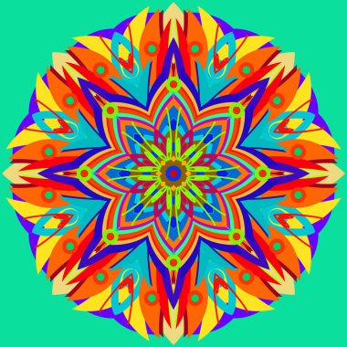 Yeni simetrik soyut mandala. Duvar kağıdı, desen dolgularını, web sayfaları, yüzey dokuları için dekoratif nesne-ebilmek var olmak kullanılmış.
