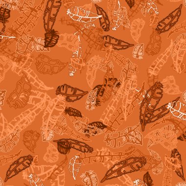 Memphis tarzı zemin ağaç yaprakları 