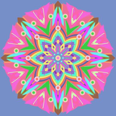 Yeni simetrik soyut mandala. Duvar kağıdı, desen dolgularını, web sayfaları, yüzey dokuları için dekoratif nesne-ebilmek var olmak kullanılmış.