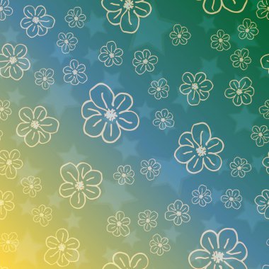 Yeni basit soyut geometrik seamless modeli ile arka plan için çiçekler