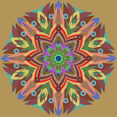 Yeni simetrik soyut mandala. Duvar kağıdı, desen dolgularını, web sayfaları, yüzey dokuları için dekoratif nesne-ebilmek var olmak kullanılmış.