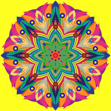 Yeni simetrik soyut mandala. Duvar kağıdı, desen dolgularını, web sayfaları, yüzey dokuları için dekoratif nesne-ebilmek var olmak kullanılmış.