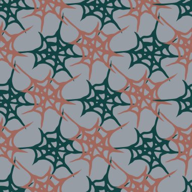 Stilize örümcek ağı seamless modeli. Arka plan, kumaş ve paketleme kullanmak olabilir.