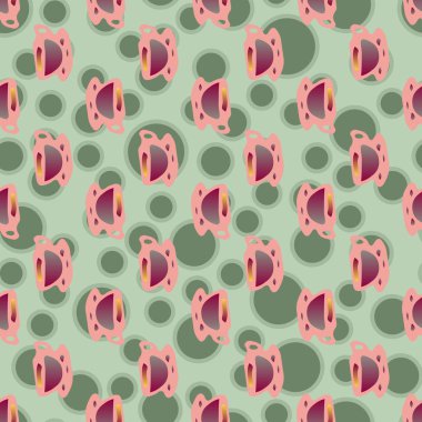 Bardak kahve veya çay arka plan seamless modeli üzerinde noktalı.