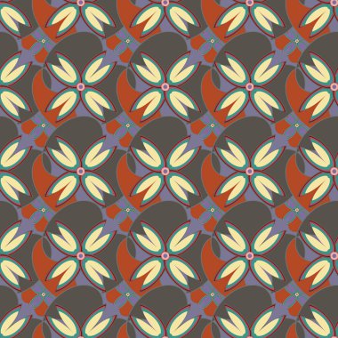 Yeni basit soyut geometrik seamless modeli ile arka plan için çiçekler