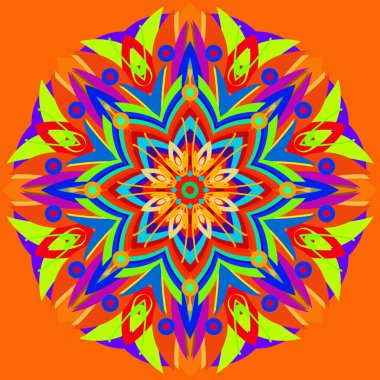 Yeni simetrik soyut mandala. Duvar kağıdı, desen dolgularını, web sayfaları, yüzey dokuları için dekoratif nesne-ebilmek var olmak kullanılmış.