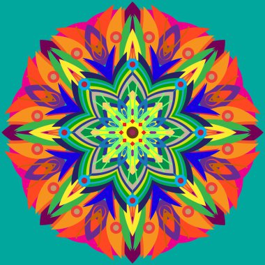 Yeni simetrik soyut mandala. Duvar kağıdı, desen dolgularını, web sayfaları, yüzey dokuları için dekoratif nesne-ebilmek var olmak kullanılmış.