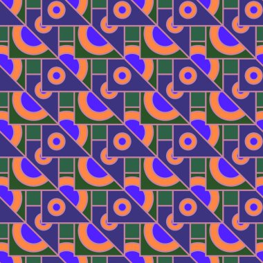 Çok renkli geometrik geleneksel seamless modeli, vektör çizim