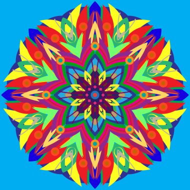 Yeni simetrik soyut mandala. Duvar kağıdı, desen dolgularını, web sayfaları, yüzey dokuları için dekoratif nesne-ebilmek var olmak kullanılmış.