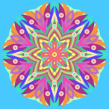 Yeni simetrik soyut mandala. Duvar kağıdı, desen dolgularını, web sayfaları, yüzey dokuları için dekoratif nesne-ebilmek var olmak kullanılmış.