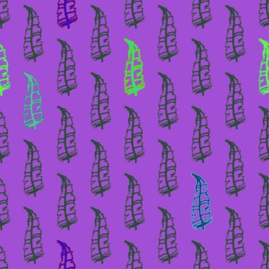 Memphis tarzı zemin ağaç yaprakları 