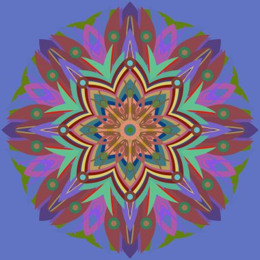 Yeni simetrik soyut mandala. Duvar kağıdı, desen dolgularını, web sayfaları, yüzey dokuları için dekoratif nesne-ebilmek var olmak kullanılmış.