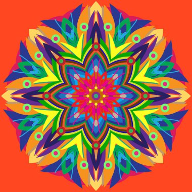 Yeni simetrik soyut mandala. Duvar kağıdı, desen dolgularını, web sayfaları, yüzey dokuları için dekoratif nesne-ebilmek var olmak kullanılmış.