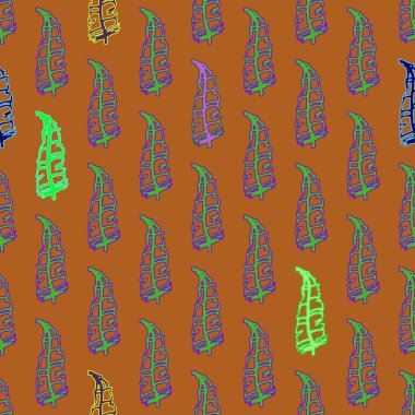 Memphis tarzı zemin ağaç yaprakları 