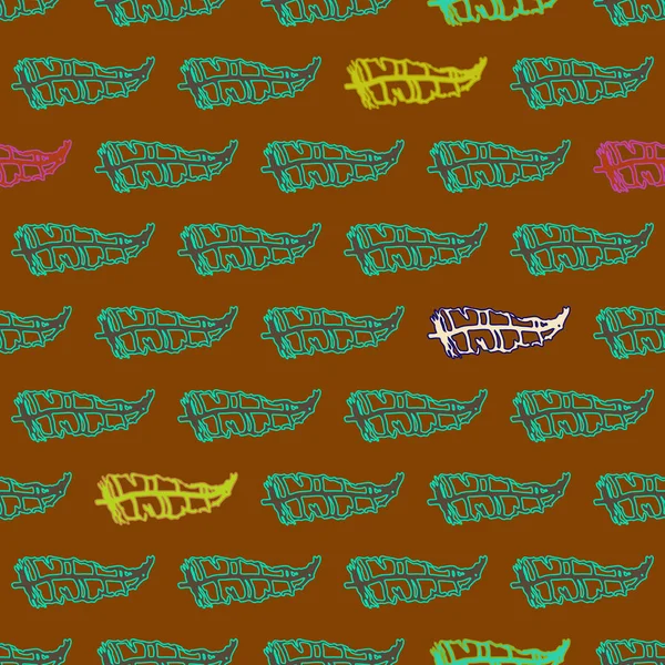 Memphis tarzı zemin ağaç yaprakları 