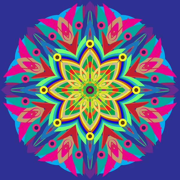 Nouveau Mandala Abstrait Symétrique Objet Décoratif Peut Être Utilisé Pour — Image vectorielle