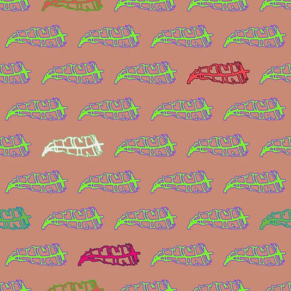 Memphis tarzı zemin ağaç yaprakları 