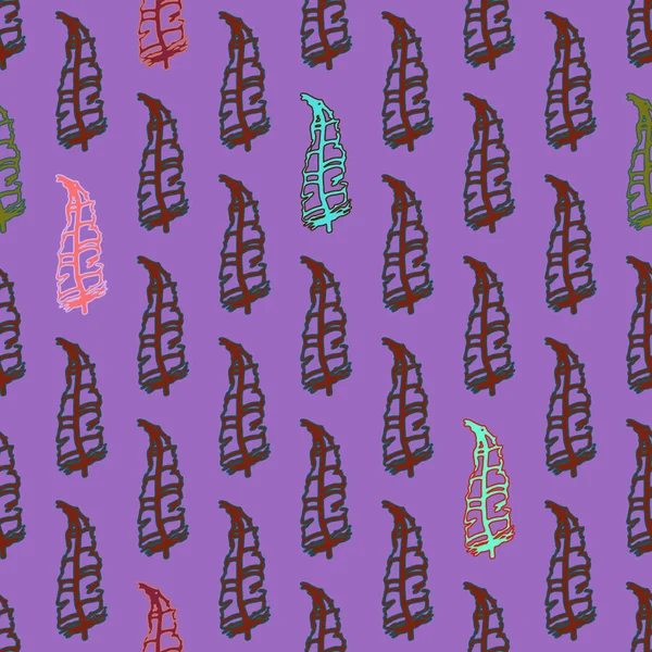 Memphis tarzı zemin ağaç yaprakları 