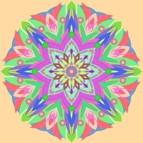 Yeni simetrik soyut mandala. Duvar kağıdı, desen dolgularını, web sayfaları, yüzey dokuları için dekoratif nesne-ebilmek var olmak kullanılmış.