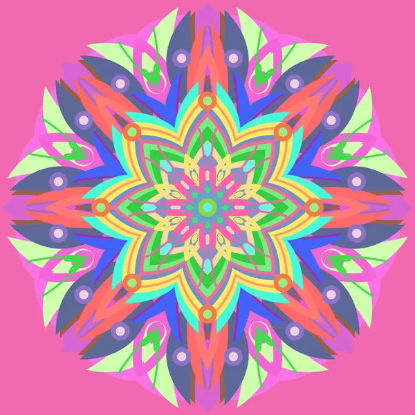 Yeni simetrik soyut mandala. Duvar kağıdı, desen dolgularını, web sayfaları, yüzey dokuları için dekoratif nesne-ebilmek var olmak kullanılmış.