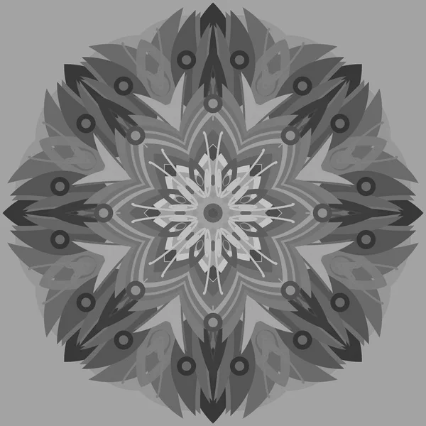 Nuevo Mandala Abstracto Simétrico Objeto Decorativo Puede Utilizar Para Papel — Archivo Imágenes Vectoriales
