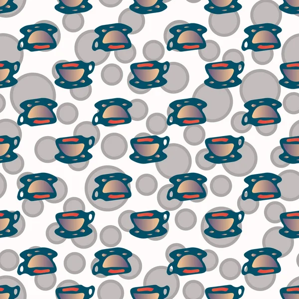 Bardak kahve veya çay arka plan seamless modeli üzerinde noktalı.