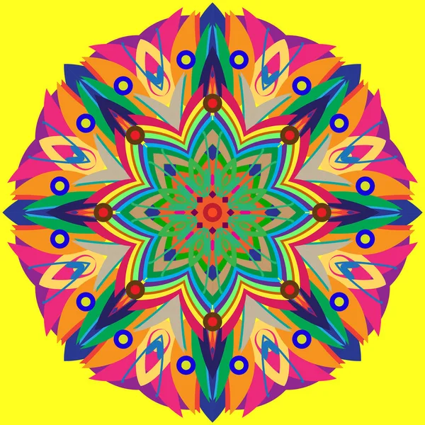 Yeni simetrik soyut mandala. Duvar kağıdı, desen dolgularını, web sayfaları, yüzey dokuları için dekoratif nesne-ebilmek var olmak kullanılmış.