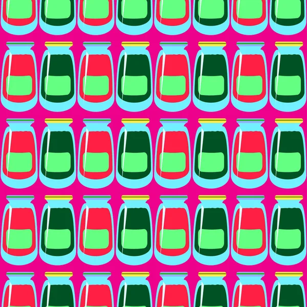 Kavanoz ile rustik ev konserve yeni dikişsiz desen arka planı için.