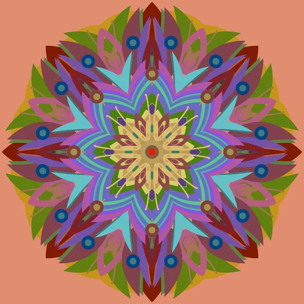 Yeni simetrik soyut mandala. Duvar kağıdı, desen dolgularını, web sayfaları, yüzey dokuları için dekoratif nesne-ebilmek var olmak kullanılmış.