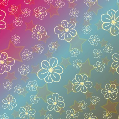 Yeni basit soyut geometrik seamless modeli ile arka plan için çiçekler