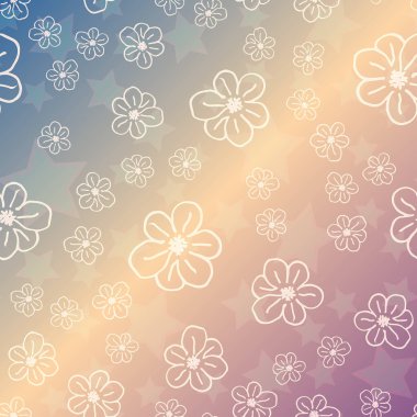 Yeni basit soyut geometrik seamless modeli ile arka plan için çiçekler