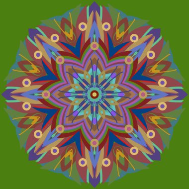 Yeni simetrik soyut mandala. Duvar kağıdı, desen dolgularını, web sayfaları, yüzey dokuları için dekoratif nesne-ebilmek var olmak kullanılmış.