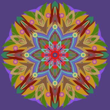 Yeni simetrik soyut mandala. Duvar kağıdı, desen dolgularını, web sayfaları, yüzey dokuları için dekoratif nesne-ebilmek var olmak kullanılmış.