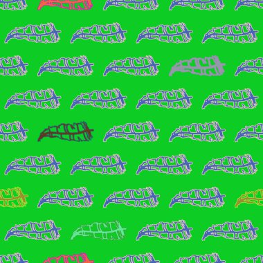 Memphis tarzı zemin ağaç yaprakları 