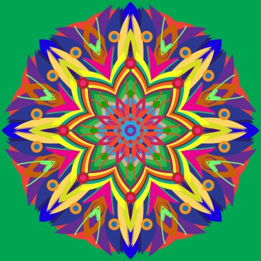 Yeni simetrik soyut mandala. Duvar kağıdı, desen dolgularını, web sayfaları, yüzey dokuları için dekoratif nesne-ebilmek var olmak kullanılmış.