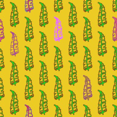 Memphis tarzı zemin ağaç yaprakları 