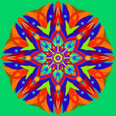 Yeni simetrik soyut mandala. Duvar kağıdı, desen dolgularını, web sayfaları, yüzey dokuları için dekoratif nesne-ebilmek var olmak kullanılmış.