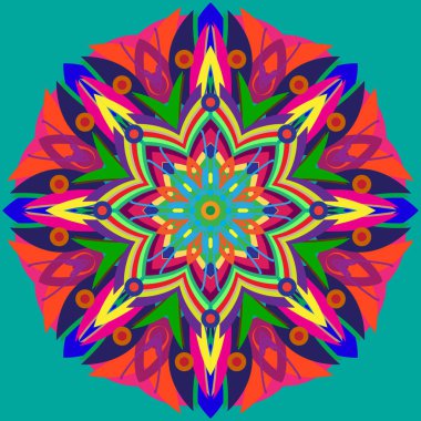 Yeni simetrik soyut mandala. Duvar kağıdı, desen dolgularını, web sayfaları, yüzey dokuları için dekoratif nesne-ebilmek var olmak kullanılmış.