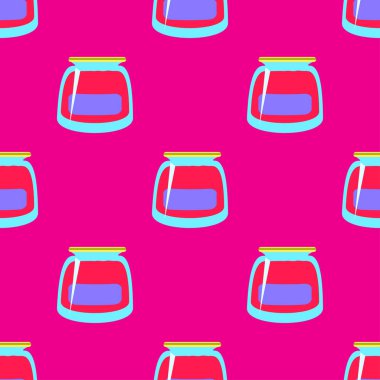 Kavanoz ile rustik ev konserve yeni dikişsiz desen arka planı için.